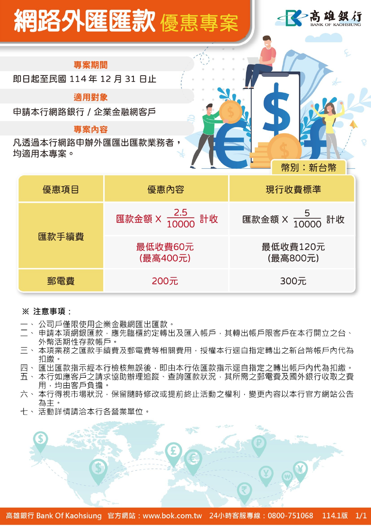 網路外匯匯款優惠專案